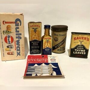 Vintage Household Advertising Lot 1930s–1940s Original Packaging (With Contents)